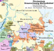 Das Fürstentum Braunschweig-Wolfenbüttel im Jahr 1789