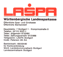 Logo aus dem Briefkopf der LASPA 1974
