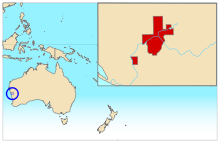 Karte von Australien, Position von Principality of Hutt River hervorgehoben
