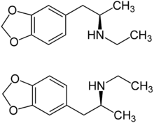 Struktur von 3,4-Methylendioxy-N-ethylamphetamin