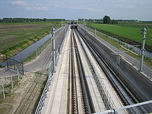 HSL-Zuid mit Tunnel unter dem Dordtse Kil