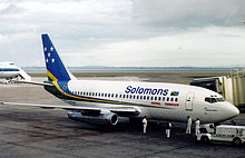 Solomon Airlines Boeing 737-200 at Auckland Airport, 2000.jpg