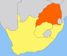 Lage von Transvaal in Südafrika