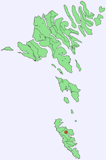 Trongisvagur on Faroe map.png