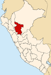 Lage von San Martín in Peru