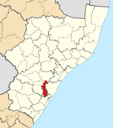 Map of KwaZulu-Natal with Mkhambathini highlighted (2011).svg