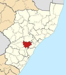 Map of KwaZulu-Natal with uMshwathi highlighted (2011).svg