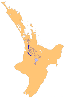 Lage des Waipa River in Neuseeland