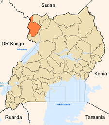Lage von Arua innerhalb Ugandas