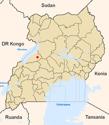 Lage von Hoima innerhalb Ugandas