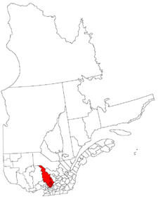 Lage der Region Lanaudière in Québec