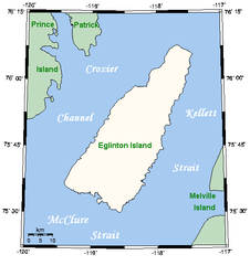 Karte von Eglinton Island
