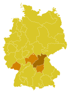 Karte der Kirchenprovinz Bamberg