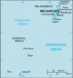Karte von Palau.
