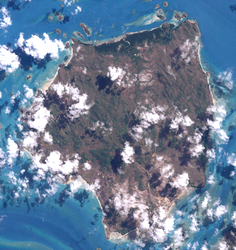 Landsat-Bild von Badu Island