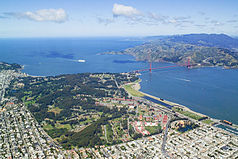 Der sechs Quadratkilometer große ehemalige Militärstützpunkt am Golden Gate