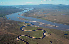 Mündung des Charley River in den Yukon