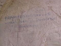 Inschrift von Don Juan de Oñate aus dem Jahr 1605