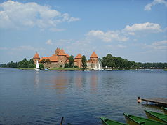 Die Burg Trakai im Herz des Parkes
