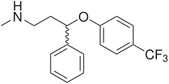 Strukturformel von Fluoxetin