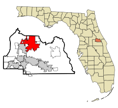 Seminole County Florida Incorporated and Unincorporated areas Sanford Highlighted.svg