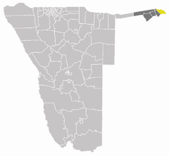 Karte Kabbe (Wahlkreis) in Namibia