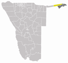 Karte Kongola (Wahlkreis) in Namibia