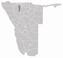Karte Ondangwa in Namibia
