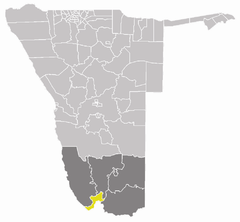 Karte Oranjemund (Wahlkreis) in Namibia