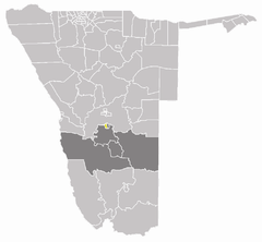 Karte Rehoboth Stadt (West) in Namibia