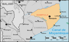 Lage von Nampula in Mosambik