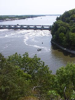 Der Illinois River, von Starved Rock aus betrachtet