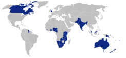 Karte der Commonwealth-Mitglieder