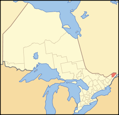 Map of Ontario PRESCOTT AND RUSSELL.svg