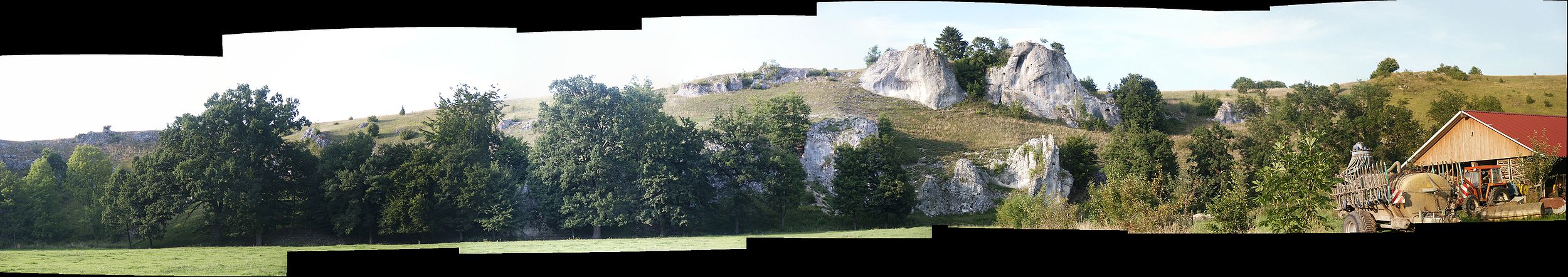 Panoramaaufnahme unterhalb der Eselsburg