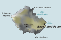 Karte der Île de la Possession