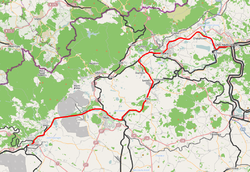 Strecke der Bahnstrecke Ústí nad Labem–Chomutov