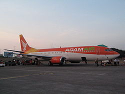 Eine Boeing 737 der Adam Air
