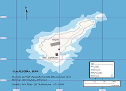 Karte der Insel Alborán