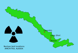 Die Standorte der drei Kernwaffentests