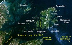 Satellitenbild der Inselgruppe Bréhat