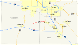 Karte der Arizona State Route 238