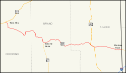 Karte der Arizona State Route 264