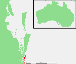 Lage der Insel in Oueensland