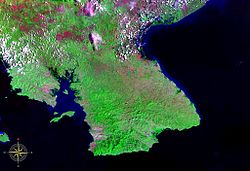 Satellitenbild der Azuero-Halbinsel