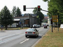 Übergang von der B 80 auf die B 451 in Witzenhausen