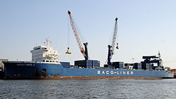 Die Baco-Liner 2 im Hamburger Hafen
