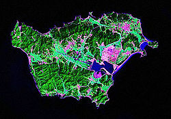 Landsat-Bild von Baengnyeong