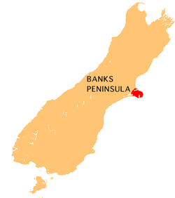 Karte von Banks Peninsula