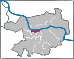 Lage des Stadtteils Bergheim in Heidelberg